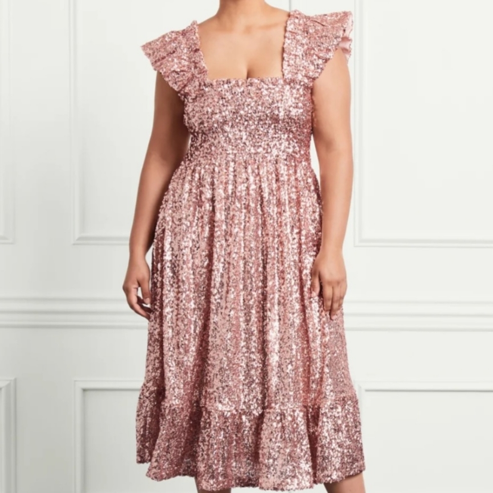 NWT Hill House Rose Gold Sequins Ellie